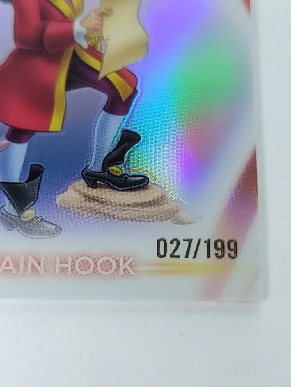 Captain Hook Topps 2026 Disney Neon Holo Chrome Refractor Limited 027/199 CNE